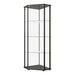 Zenobia Glass Shelf Curio Cabinet Clear and Black - LATIN HOME FURNITURE - (POMONA,CA)