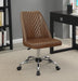 Althea Upholstered Tufted Back Office Chair Brown and Chrome - LATIN HOME FURNITURE - (POMONA,CA)