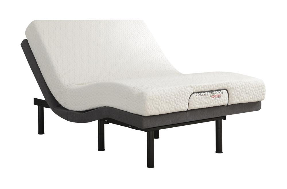 Negan Full Adjustable Bed Base Grey and Black - LATIN HOME FURNITURE - (POMONA,CA)