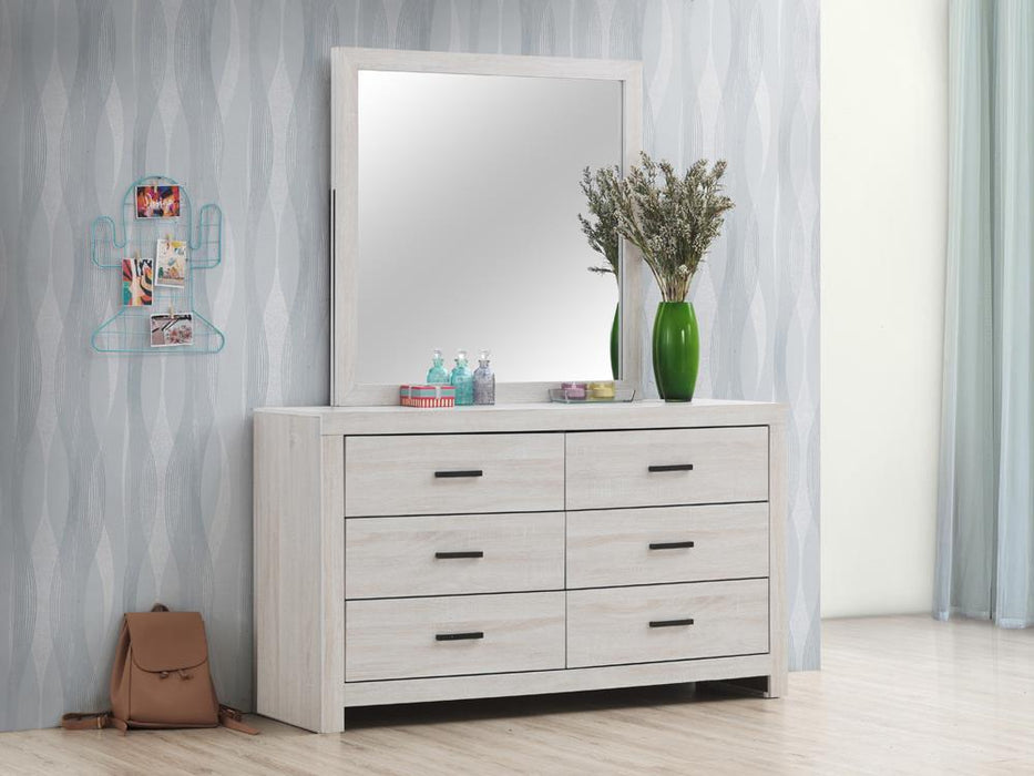 Brantford Rectangle Dresser Mirror Coastal White - LATIN HOME FURNITURE - (POMONA,CA)