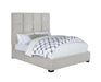 Panes Queen Tufted Upholstered Panel Bed Beige - LATIN HOME FURNITURE - (POMONA,CA)