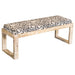 Aiden Sled Leg Upholstered Accent Bench Black and White - LATIN HOME FURNITURE - (POMONA,CA)