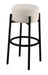 Leonard Upholstered Backless Round Stools White and Black (Set of 2) - LATIN HOME FURNITURE - (POMONA,CA)