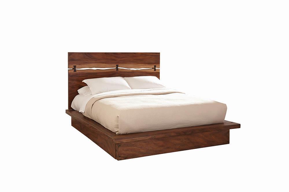 Winslow Queen Bed Smokey Walnut and Coffee Bean - LATIN HOME FURNITURE - (POMONA,CA)