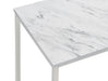 Leona Coffee Table with Casters White and Satin Nickel - LATIN HOME FURNITURE - (POMONA,CA)