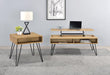 Fanning Lift Top Storage Coffee Table Golden Oak and Black - LATIN HOME FURNITURE - (POMONA,CA)