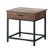 Byers Square 1-drawer End Table Brown Oak and Sandy Black - LATIN HOME FURNITURE - (POMONA,CA)