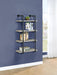Elmcrest 24-inch Wall Shelf Black and Rustic Oak - LATIN HOME FURNITURE - (POMONA,CA)