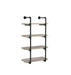 Elmcrest 24-inch Wall Shelf Black and Rustic Oak - LATIN HOME FURNITURE - (POMONA,CA)