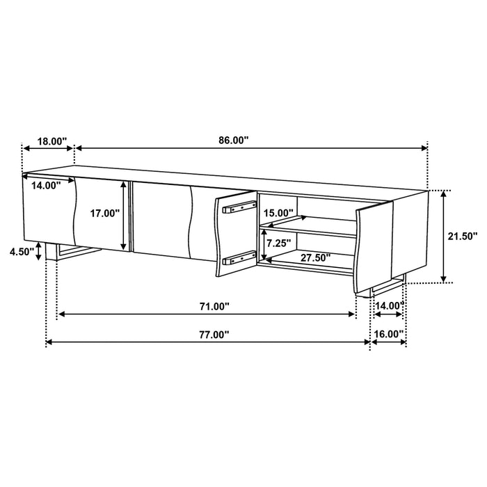 Trask TV Stand - LATIN HOME FURNITURE - (POMONA,CA)