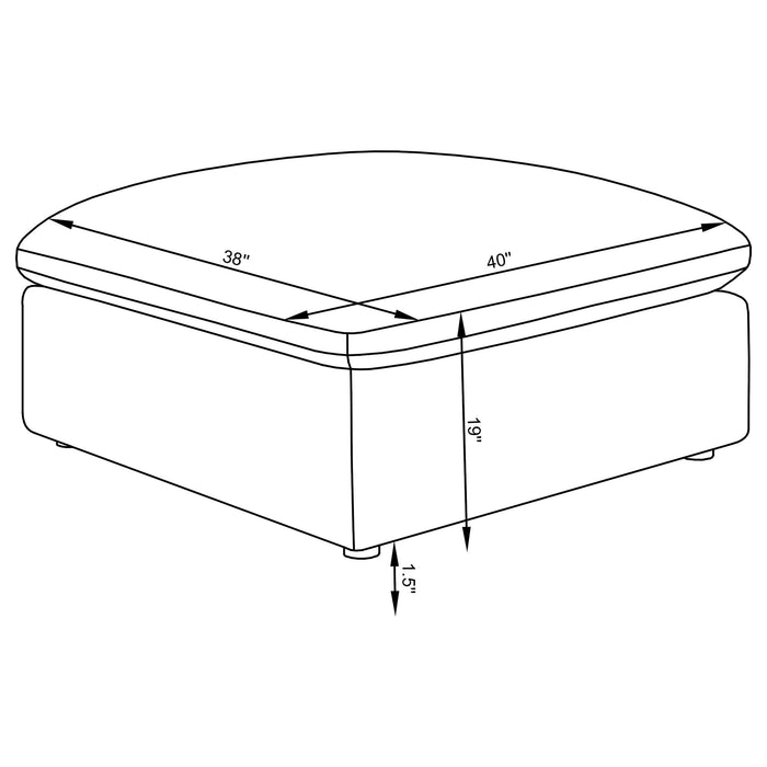 Hobson Ottoman - LATIN HOME FURNITURE - (POMONA,CA)