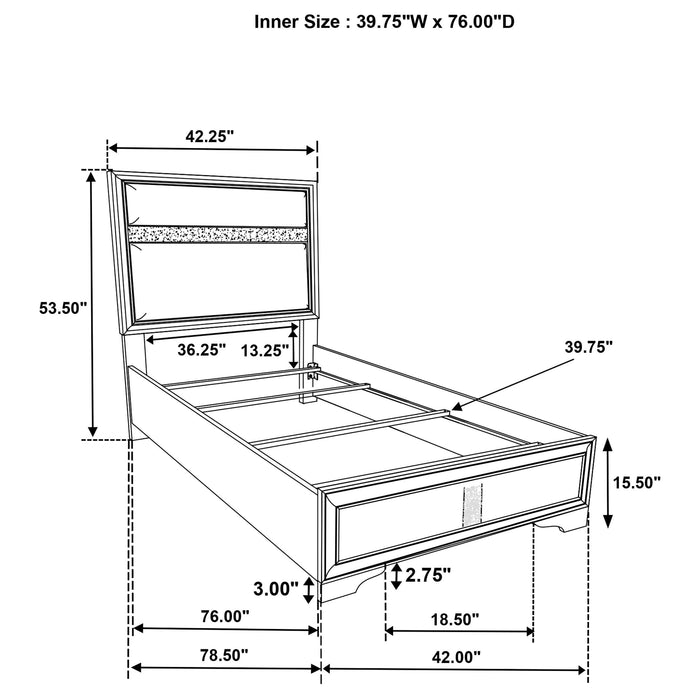 Miranda Panel Bed - LATIN HOME FURNITURE - (POMONA,CA)