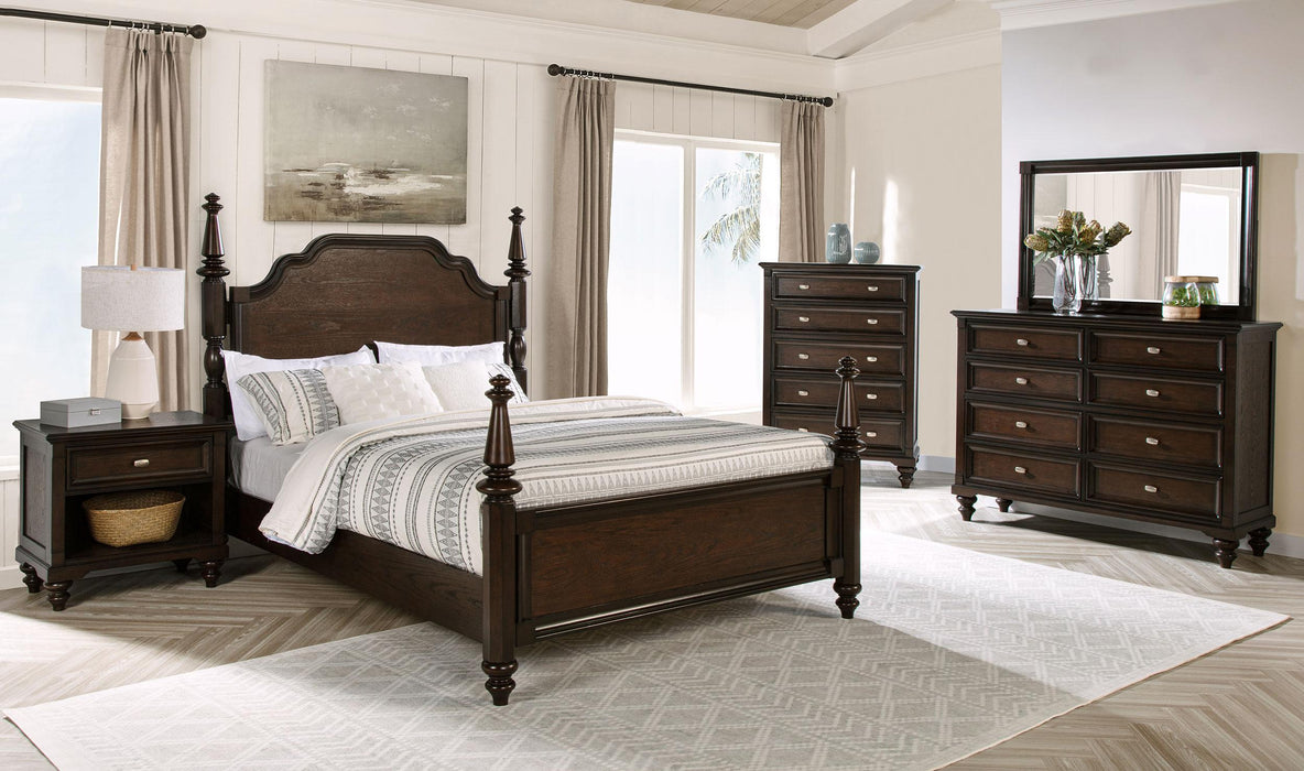 Andover Four-Poster Panel Bed - LATIN HOME FURNITURE - (POMONA,CA)