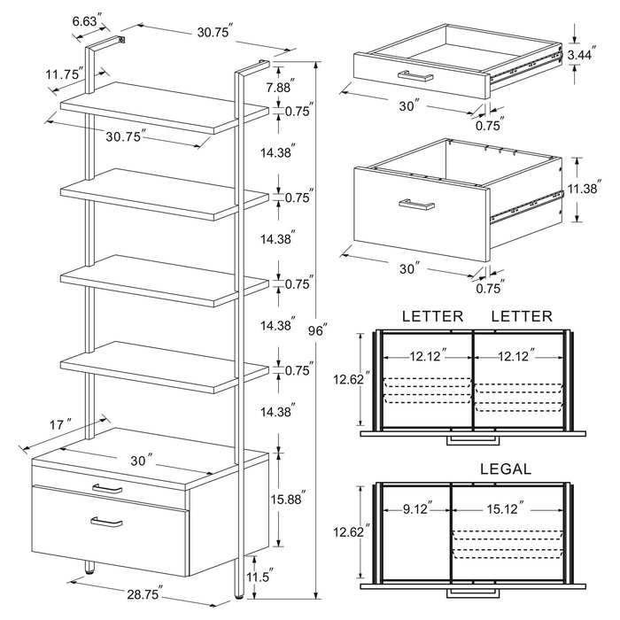 Owens Wall Shelf Set - LATIN HOME FURNITURE - (POMONA,CA)