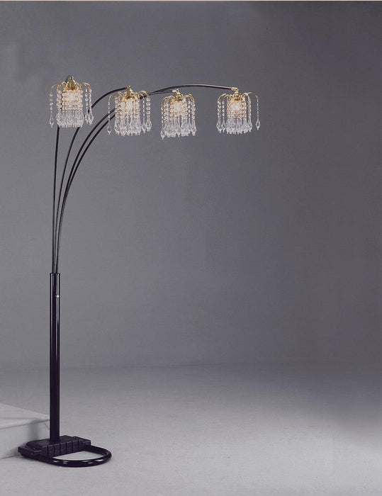 RAIN DROP ARC LAMP 84 H BLACK image