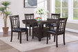 Lavon 5-piece Dining Room Set Espresso and Black image