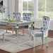 ADALIA Dining Table, Silver - LATIN HOME FURNITURE - (POMONA,CA)