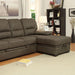 ALCESTER Brown & Gray Sectional w/ Sleeper, Ash - LATIN HOME FURNITURE - (POMONA,CA)