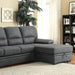 ALCESTER Brown & Gray Sectional w/ Sleeper, Ash - LATIN HOME FURNITURE - (POMONA,CA)