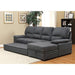 ALCESTER Brown & Gray Sectional w/ Sleeper, Ash - LATIN HOME FURNITURE - (POMONA,CA)