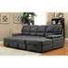 ALCESTER Brown & Gray Sectional w/ Sleeper, Ash - LATIN HOME FURNITURE - (POMONA,CA)