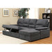 ALCESTER Brown & Gray Sectional w/ Sleeper, Ash - LATIN HOME FURNITURE - (POMONA,CA)