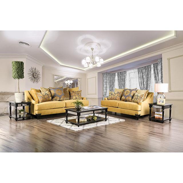 Wolver Gold/Gray Chair, Gold - LATIN HOME FURNITURE - (POMONA,CA)