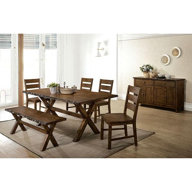 Woodworth Walnut Padded Side Chair (2/CTN) - LATIN HOME FURNITURE - (POMONA,CA)