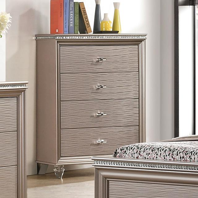 ALLIE Chest Beige & Brown - LATIN HOME FURNITURE - (POMONA,CA)