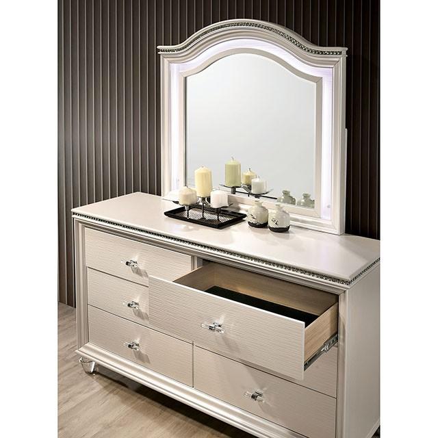 ALLIE Dresser Beige & Rose Gold - LATIN HOME FURNITURE - (POMONA,CA)