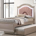 Allie Bed Beige & Pink - LATIN HOME FURNITURE - (POMONA,CA)
