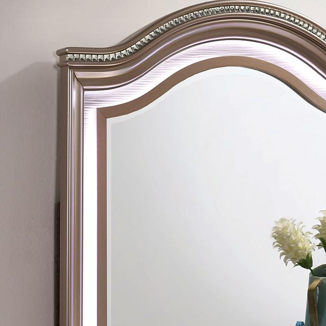 ALLIE Mirror Beige & Rose Gold - LATIN HOME FURNITURE - (POMONA,CA)