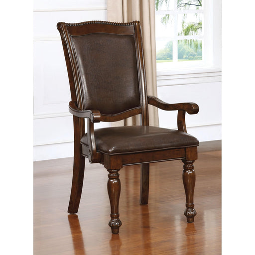 Alpena Brown Cherry/Espresso Arm Chair & Side Chair (2/CTN) - LATIN HOME FURNITURE - (POMONA,CA)