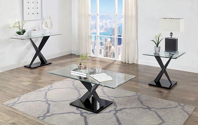 XANTHUS Sofa Table, Black - LATIN HOME FURNITURE - (POMONA,CA)