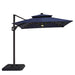 Xico 8 Ft Square Umbrella w/ Double Top w/ LED Light + 37" Large Base - LATIN HOME FURNITURE - (POMONA,CA)