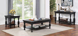 CALANDRA End Table, Antique Black - LATIN HOME FURNITURE - (POMONA,CA)