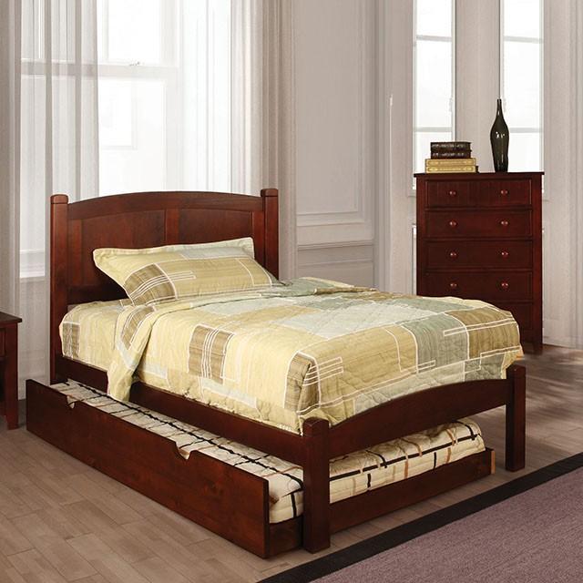 Cara Cherry Twin Bed - LATIN HOME FURNITURE - (POMONA,CA)