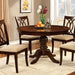 Carlisle Brown Cherry Round Dining Table - LATIN HOME FURNITURE - (POMONA,CA)
