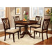 Carlisle Brown Cherry Round Dining Table - LATIN HOME FURNITURE - (POMONA,CA)