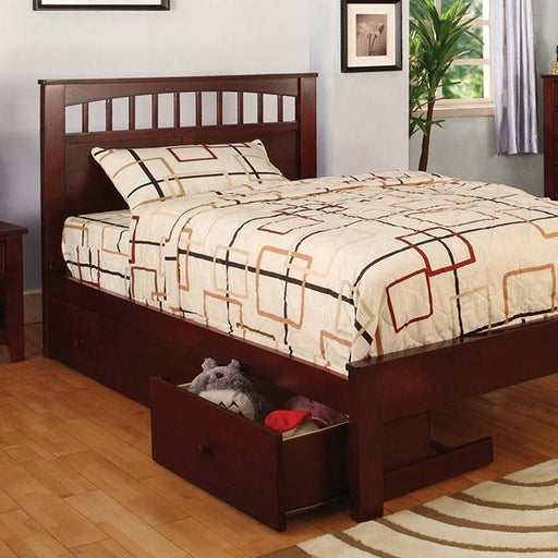 Carus Cherry Twin Bed - LATIN HOME FURNITURE - (POMONA,CA)