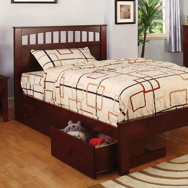 Carus Cherry Twin Bed - LATIN HOME FURNITURE - (POMONA,CA)