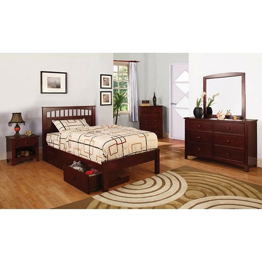 Carus Cherry Twin Bed - LATIN HOME FURNITURE - (POMONA,CA)