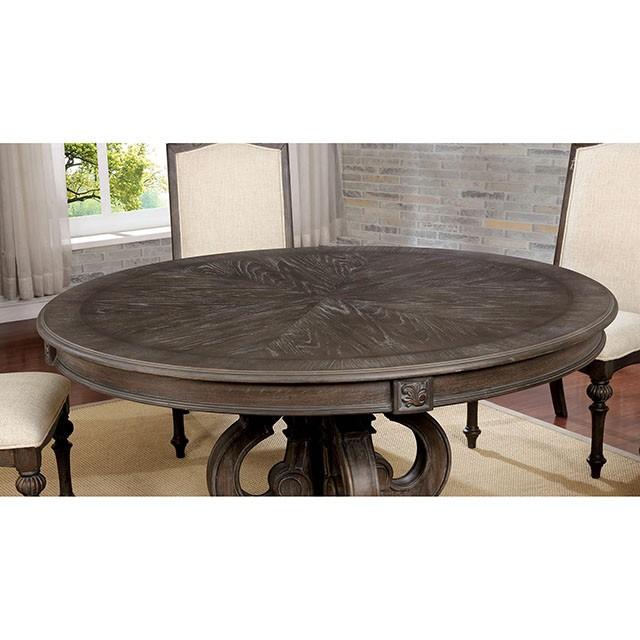 Arcadia Rustic Natural Tone Round Dining Table - LATIN HOME FURNITURE - (POMONA,CA)