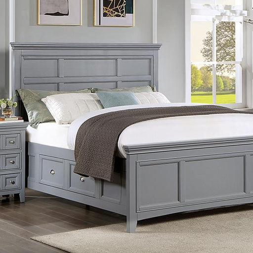CASTLILE Queen Bed, Gray - LATIN HOME FURNITURE - (POMONA,CA)