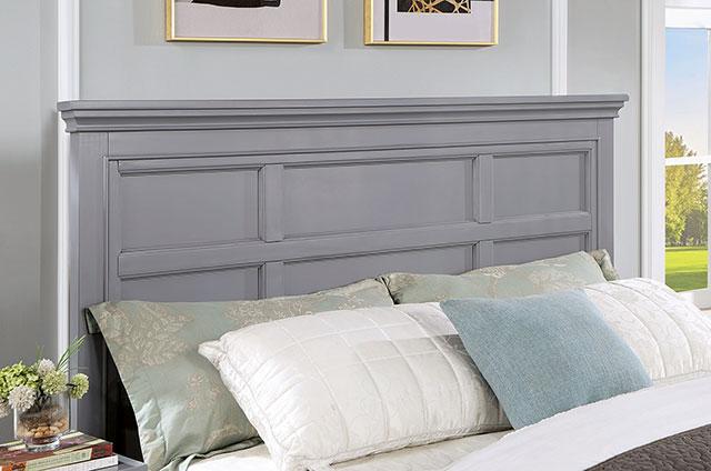 CASTLILE Queen Bed, Gray - LATIN HOME FURNITURE - (POMONA,CA)