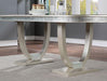 CATHALINA Oval Dining Table, Silver - LATIN HOME FURNITURE - (POMONA,CA)