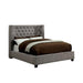 Cayla Cal.King, E.King, & Queen Bed Silver & Grey - LATIN HOME FURNITURE - (POMONA,CA)