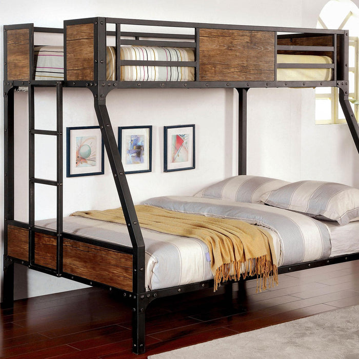 CLAPTON Black Twin/Full Bunk Bed - LATIN HOME FURNITURE - (POMONA,CA)