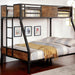 CLAPTON Black Twin/Full Bunk Bed - LATIN HOME FURNITURE - (POMONA,CA)