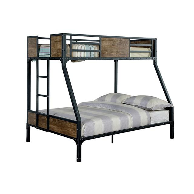 CLAPTON Black Twin/Full Bunk Bed - LATIN HOME FURNITURE - (POMONA,CA)